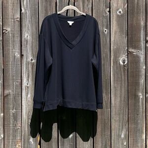 Orvis black v-neck long sleeve sweatshirt size XXL